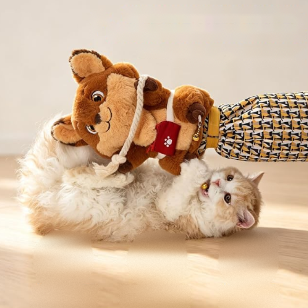 Juguete Interactivo para Gatos con Cascabeles y Cuerdas